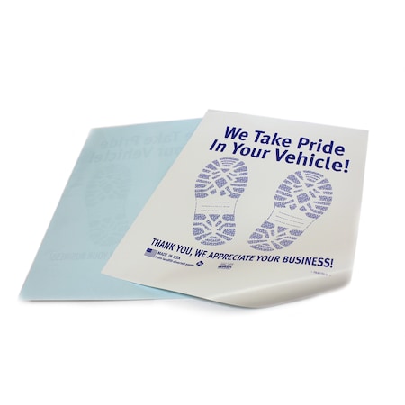 Petoskey Plastics One Color, Blue Footprint on Poly-Back Paper Floor Mat FB-M1765-01
